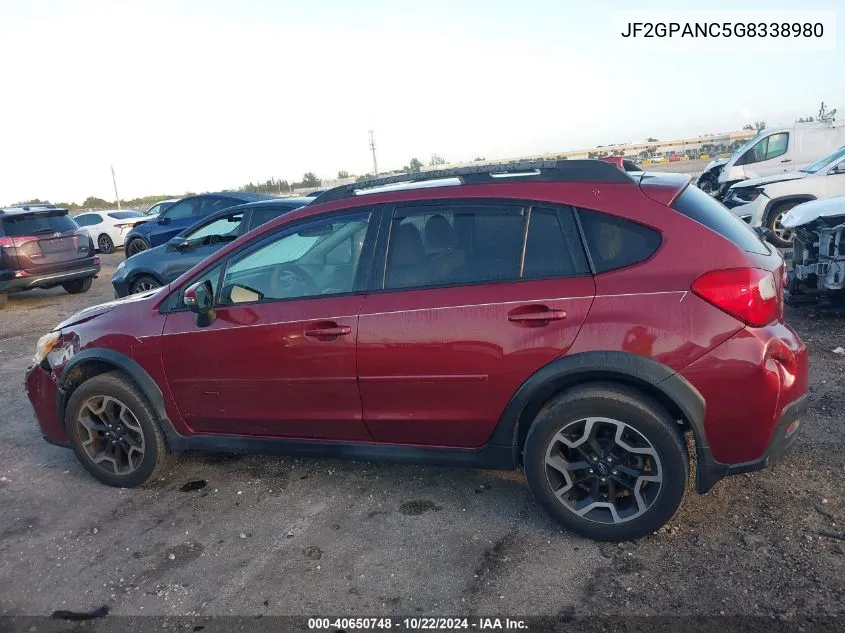 2016 Subaru Crosstrek 2.0I Limited VIN: JF2GPANC5G8338980 Lot: 40650748