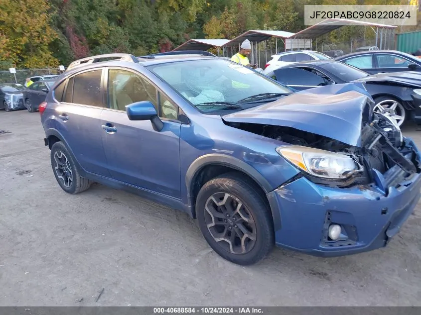 2016 Subaru Crosstrek 2.0I Premium VIN: JF2GPABC9G8220824 Lot: 40688584