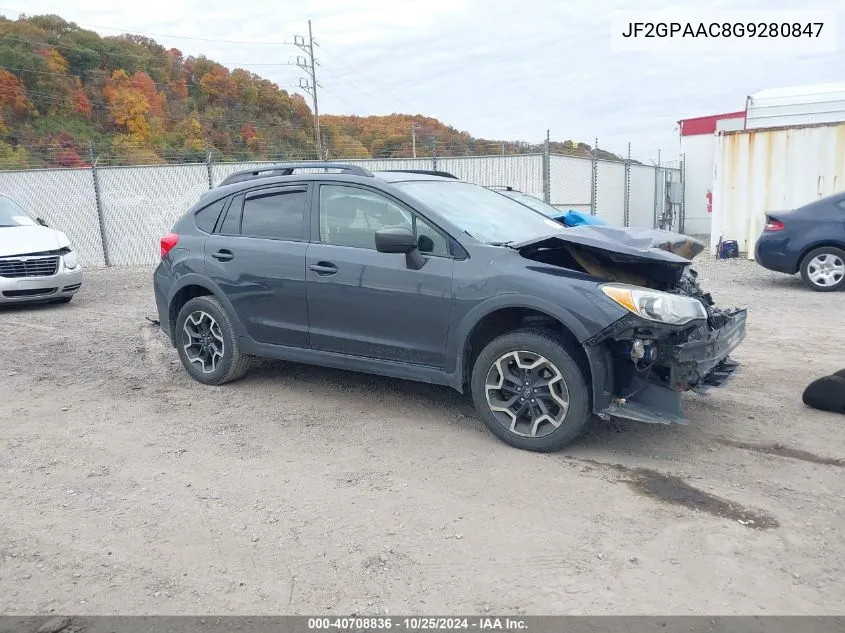 2016 Subaru Crosstrek 2.0I VIN: JF2GPAAC8G9280847 Lot: 40708836