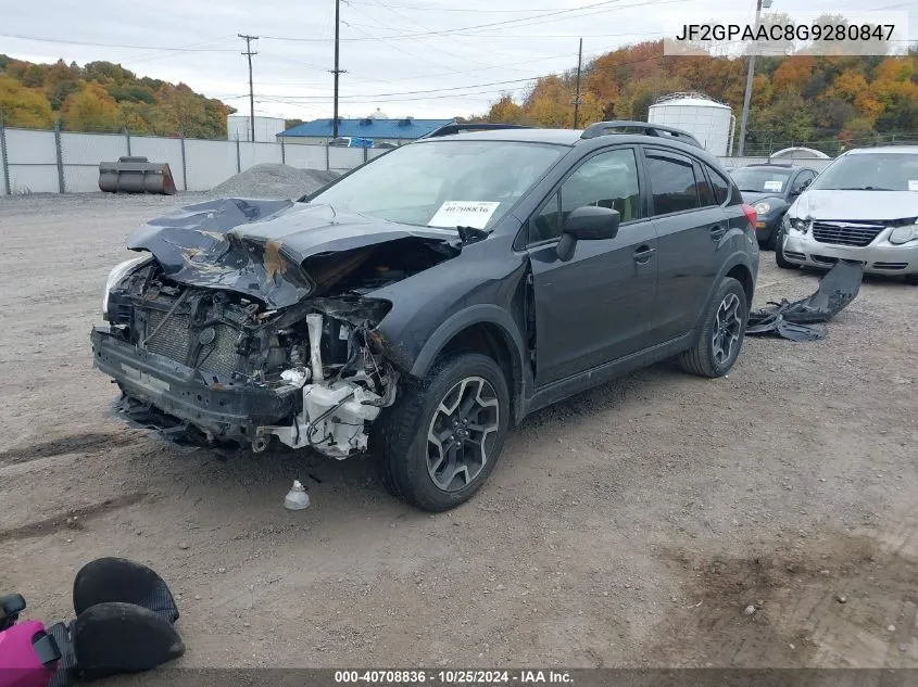 2016 Subaru Crosstrek 2.0I VIN: JF2GPAAC8G9280847 Lot: 40708836