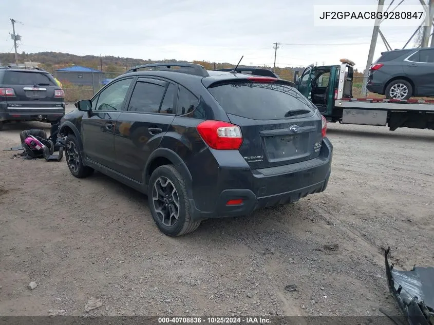 2016 Subaru Crosstrek 2.0I VIN: JF2GPAAC8G9280847 Lot: 40708836