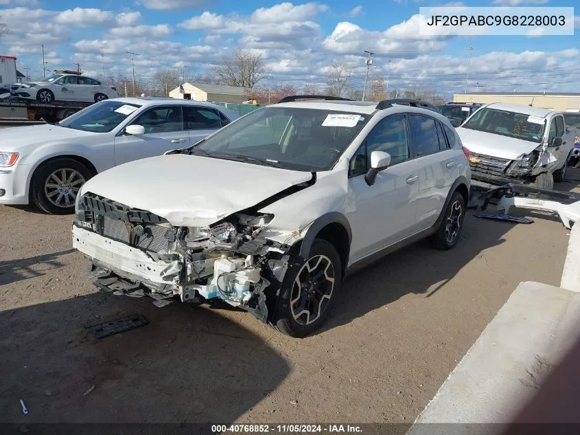 JF2GPABC9G8228003 2016 Subaru Crosstrek 2.0I Premium