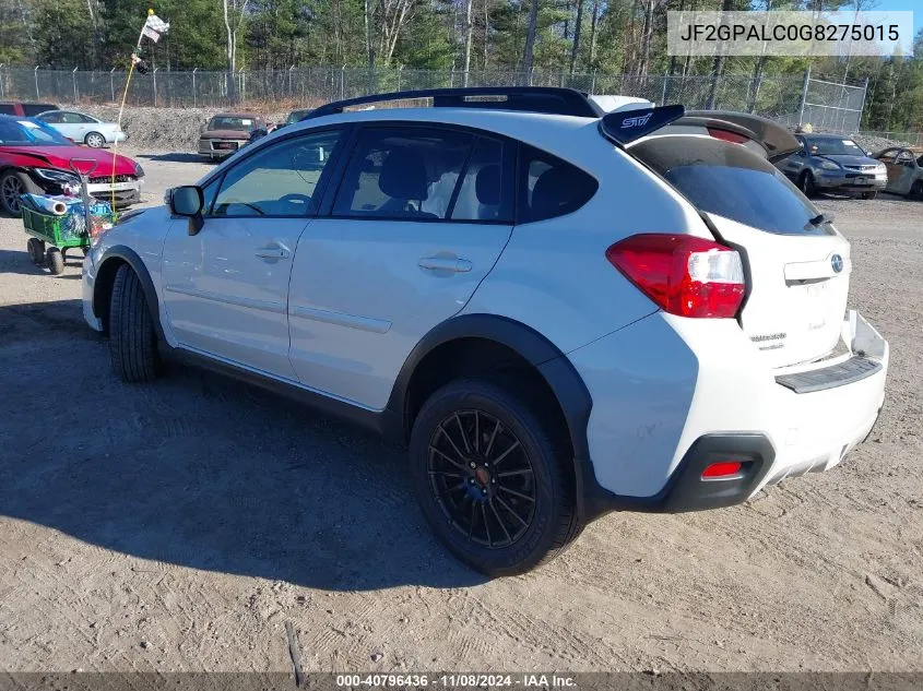 2016 Subaru Crosstrek 2.0I Limited VIN: JF2GPALC0G8275015 Lot: 40796436