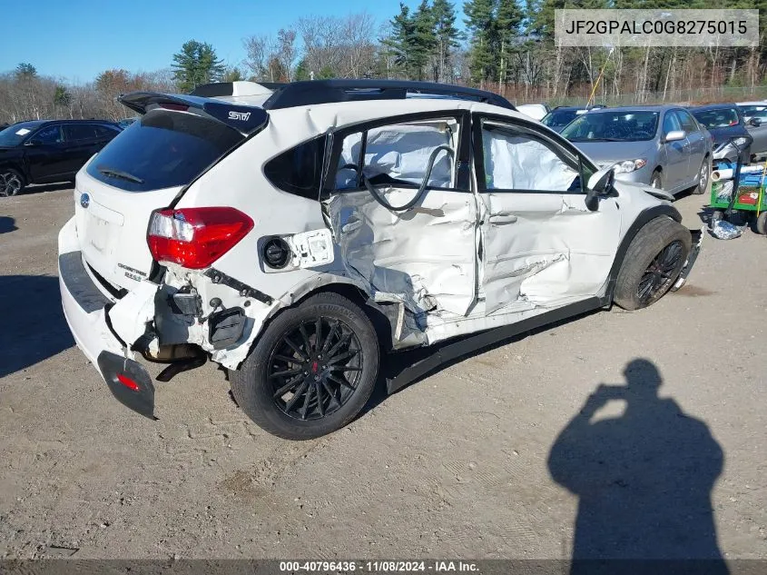 2016 Subaru Crosstrek 2.0I Limited VIN: JF2GPALC0G8275015 Lot: 40796436