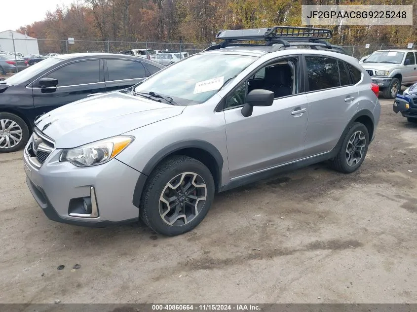 2016 Subaru Crosstrek 2.0I VIN: JF2GPAAC8G9225248 Lot: 40860664