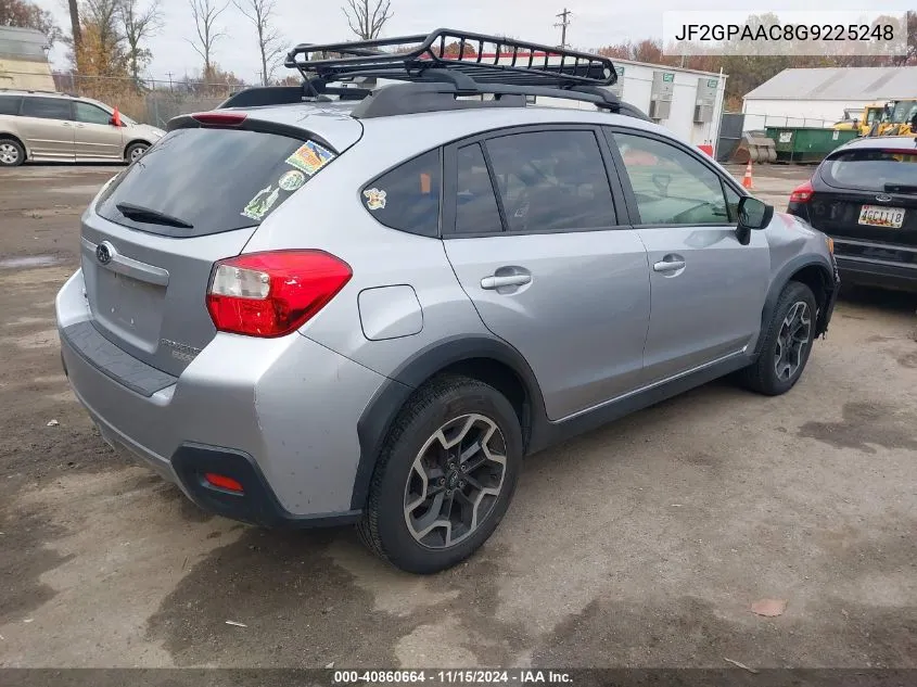 2016 Subaru Crosstrek 2.0I VIN: JF2GPAAC8G9225248 Lot: 40860664