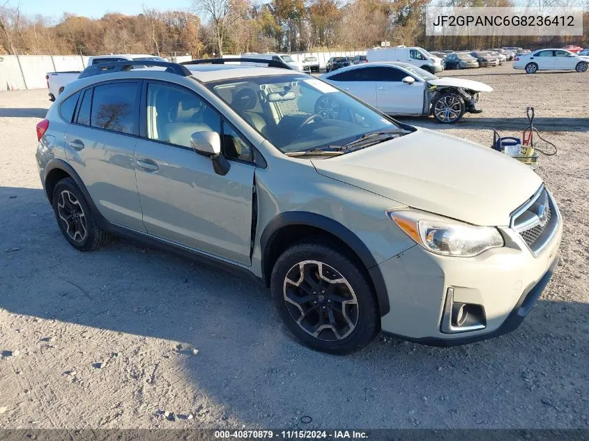 2016 Subaru Crosstrek 2.0I Limited VIN: JF2GPANC6G8236412 Lot: 40870879