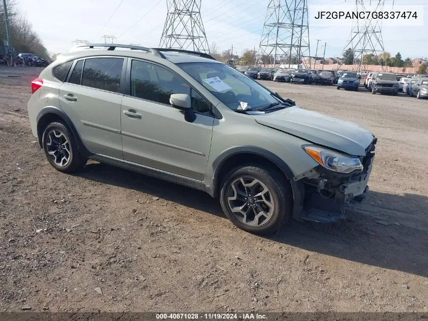 2016 Subaru Crosstrek 2.0I Limited VIN: JF2GPANC7G8337474 Lot: 40871028