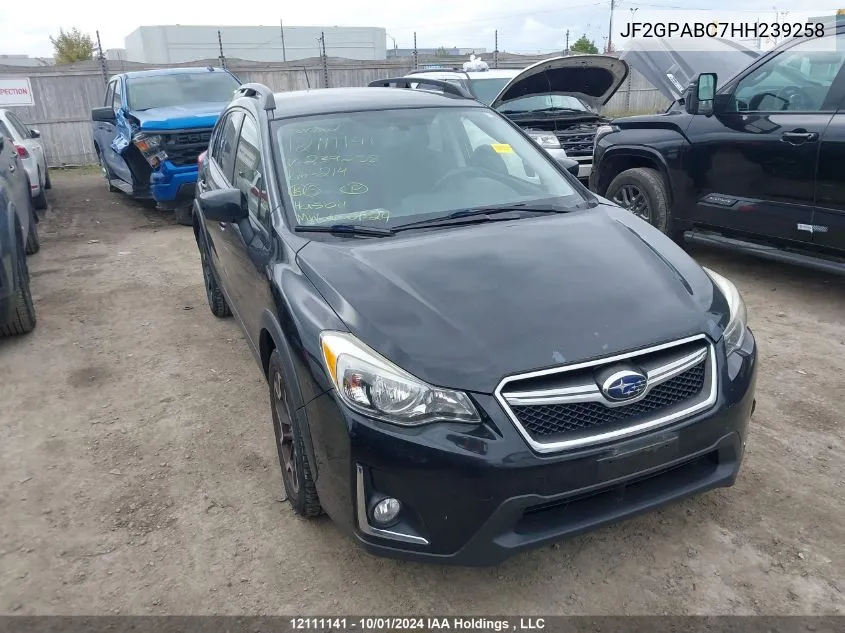 2017 Subaru Crosstrek VIN: JF2GPABC7HH239258 Lot: 12111141