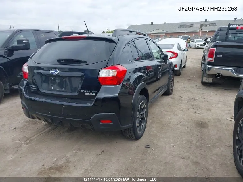 2017 Subaru Crosstrek VIN: JF2GPABC7HH239258 Lot: 12111141