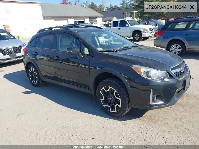 2017 Subaru Crosstrek 2.0I Limited VIN: JF2GPANCXH8244188 Lot: 40639007