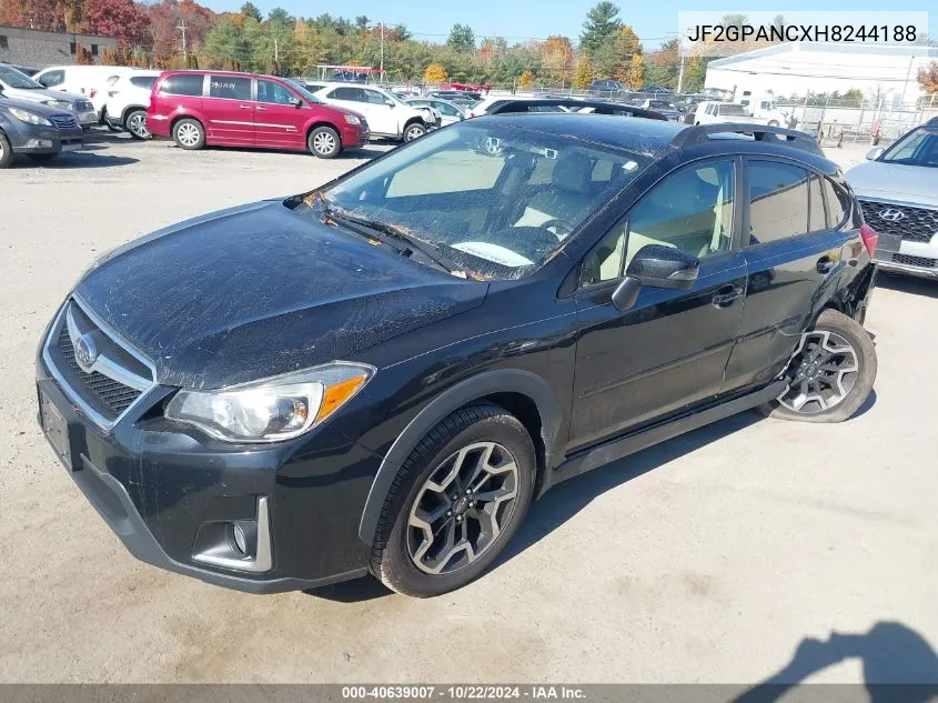 2017 Subaru Crosstrek 2.0I Limited VIN: JF2GPANCXH8244188 Lot: 40639007