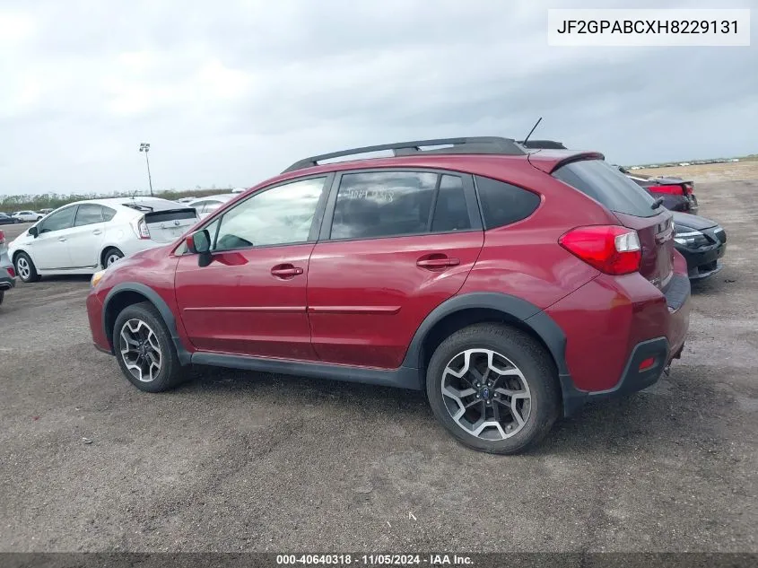 JF2GPABCXH8229131 2017 Subaru Crosstrek 2.0I Premium