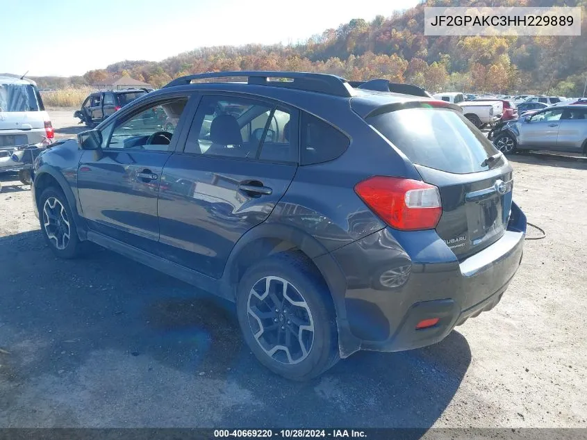 2017 Subaru Crosstrek 2.0I Limited VIN: JF2GPAKC3HH229889 Lot: 40669220