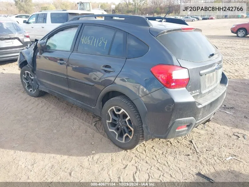 JF2GPABC8HH242766 2017 Subaru Crosstrek 2.0I Premium