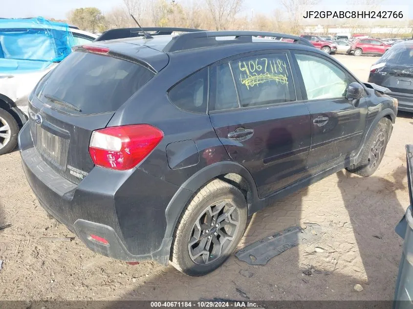 JF2GPABC8HH242766 2017 Subaru Crosstrek 2.0I Premium