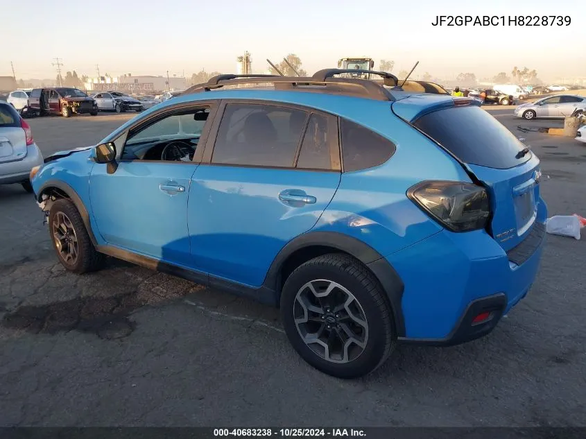 2017 Subaru Crosstrek 2.0I Premium VIN: JF2GPABC1H8228739 Lot: 40683238