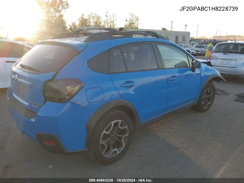 2017 Subaru Crosstrek 2.0I Premium VIN: JF2GPABC1H8228739 Lot: 40683238