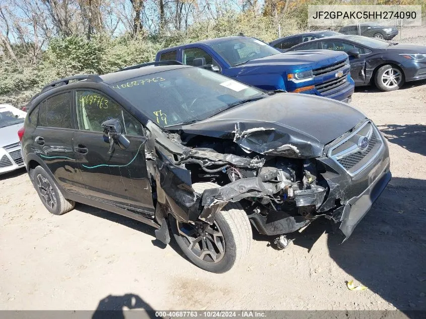 2017 Subaru Crosstrek 2.0I Limited VIN: JF2GPAKC5HH274090 Lot: 40687763