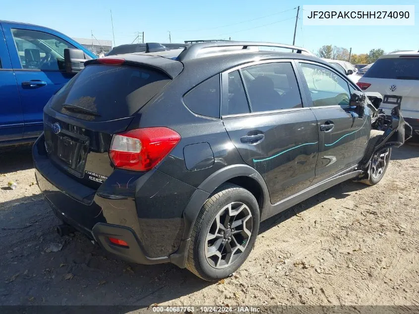 2017 Subaru Crosstrek 2.0I Limited VIN: JF2GPAKC5HH274090 Lot: 40687763