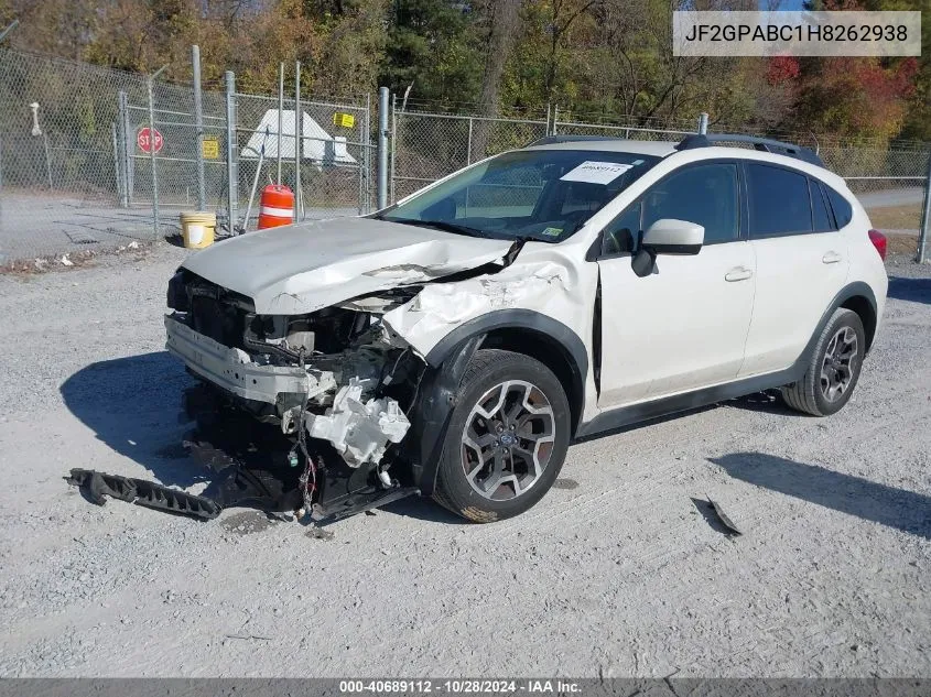 2017 Subaru Crosstrek Premium VIN: JF2GPABC1H8262938 Lot: 40689112