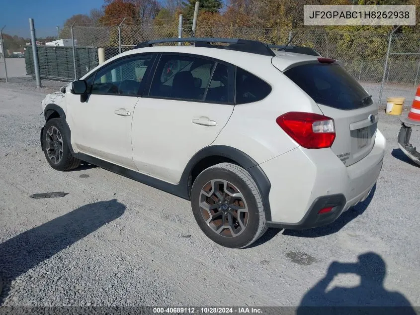 2017 Subaru Crosstrek Premium VIN: JF2GPABC1H8262938 Lot: 40689112