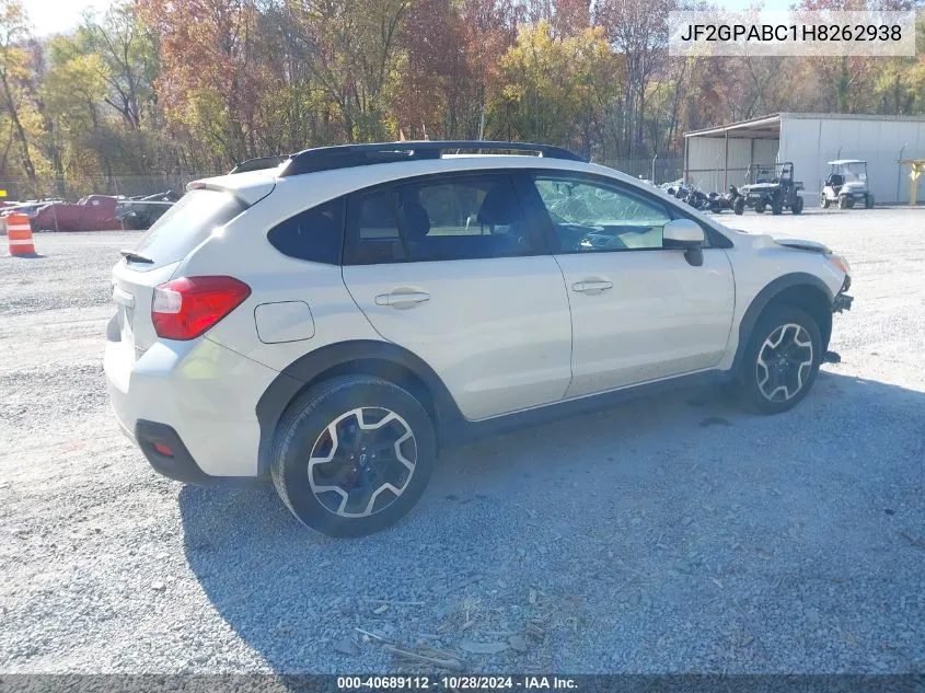 2017 Subaru Crosstrek Premium VIN: JF2GPABC1H8262938 Lot: 40689112