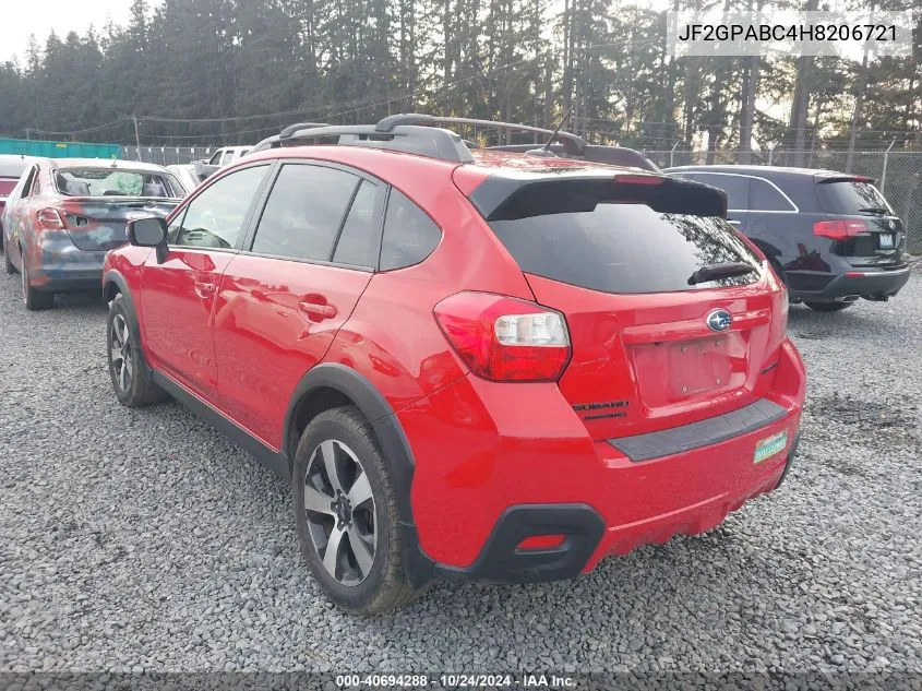 2017 Subaru Crosstrek 2.0I Premium VIN: JF2GPABC4H8206721 Lot: 40694288