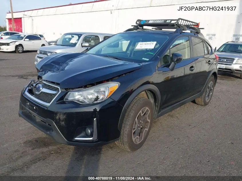 2017 Subaru Crosstrek 2.0I Premium VIN: JF2GPABC7HG241937 Lot: 40788019