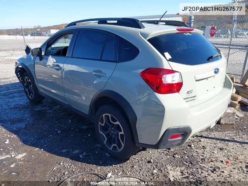 2017 Subaru Crosstrek 2.0I Premium VIN: JF2GPABC1HG267577 Lot: 40878086