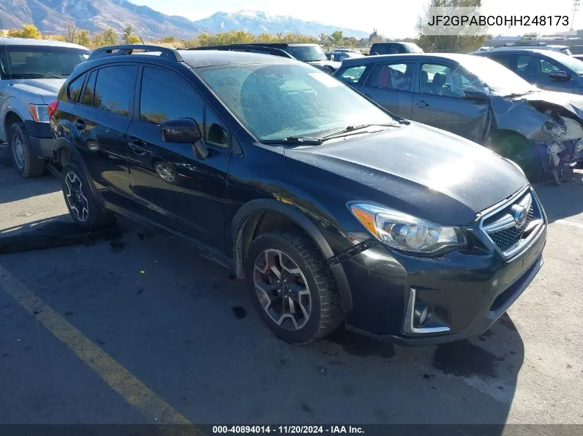 2017 Subaru Crosstrek 2.0I Premium VIN: JF2GPABC0HH248173 Lot: 40894014