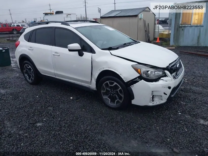 2017 Subaru Crosstrek 2.0I Premium VIN: JF2GPABC6H8223553 Lot: 40926859