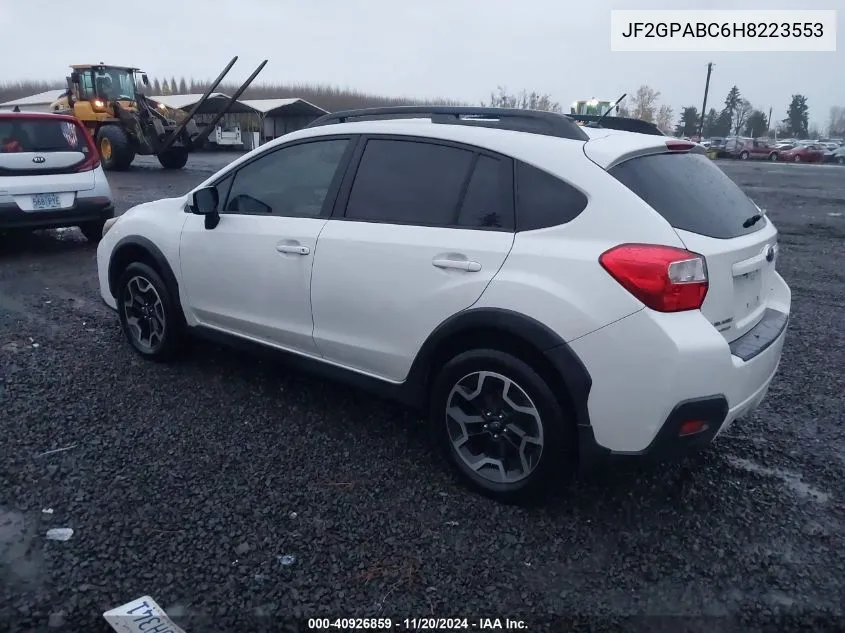 2017 Subaru Crosstrek 2.0I Premium VIN: JF2GPABC6H8223553 Lot: 40926859