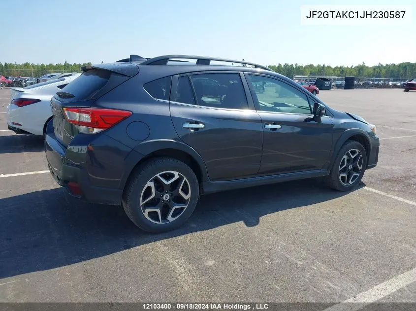 2018 Subaru Crosstrek VIN: JF2GTAKC1JH230587 Lot: 12103400