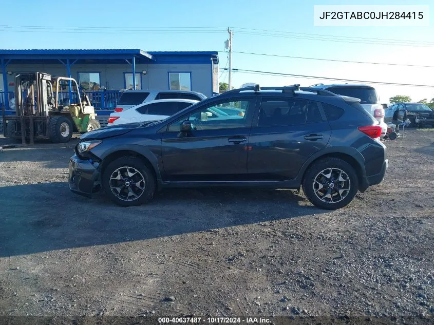 2018 Subaru Crosstrek 2.0I Premium VIN: JF2GTABC0JH284415 Lot: 40637487