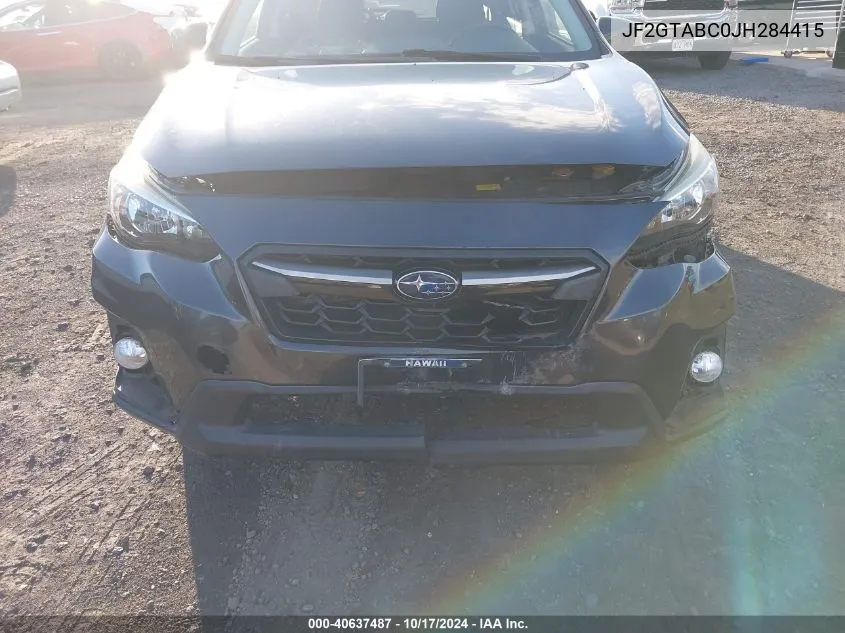 2018 Subaru Crosstrek 2.0I Premium VIN: JF2GTABC0JH284415 Lot: 40637487