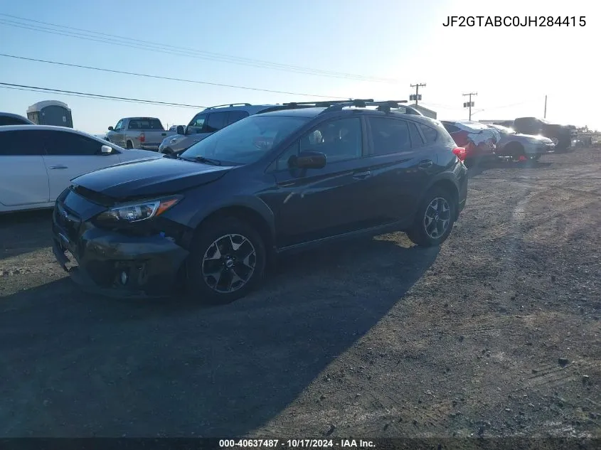 2018 Subaru Crosstrek 2.0I Premium VIN: JF2GTABC0JH284415 Lot: 40637487