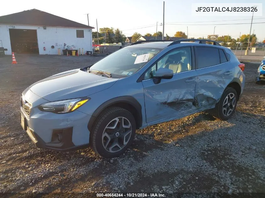 2018 Subaru Crosstrek Limited VIN: JF2GTALC4J8238326 Lot: 40654244