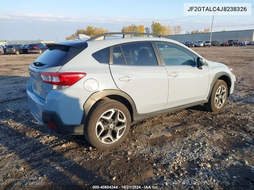 2018 Subaru Crosstrek Limited VIN: JF2GTALC4J8238326 Lot: 40654244