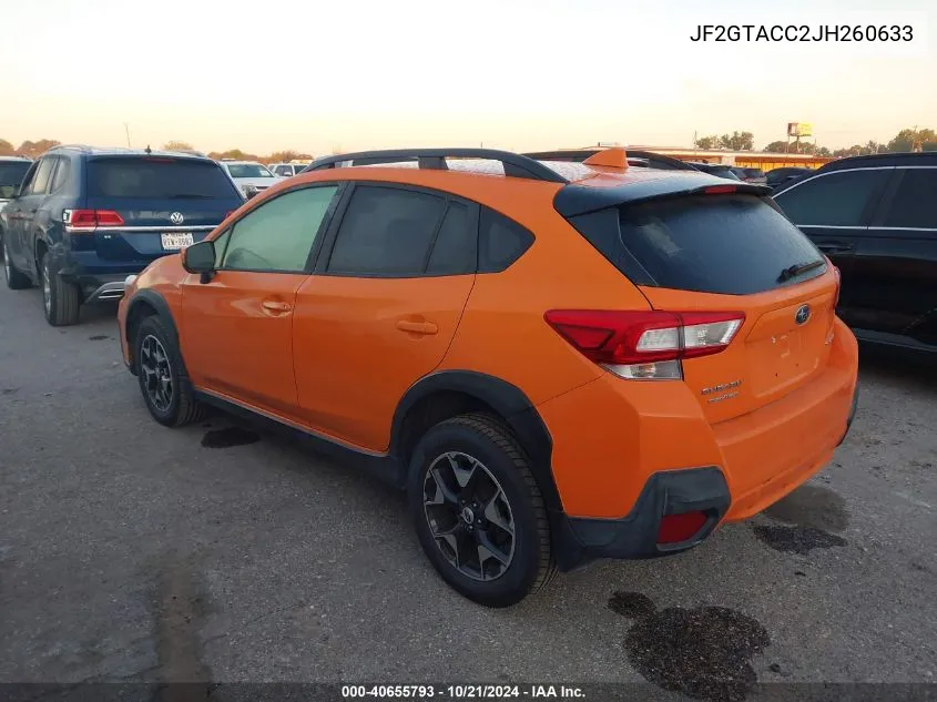 2018 Subaru Crosstrek Premium VIN: JF2GTACC2JH260633 Lot: 40655793