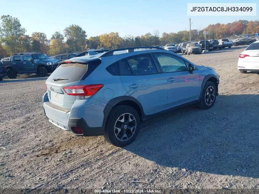 2018 Subaru Crosstrek 2.0I Premium VIN: JF2GTADC8JH334099 Lot: 40661846