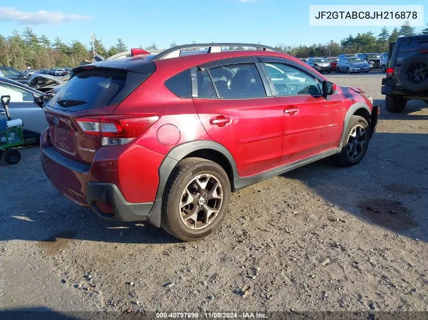 2018 Subaru Crosstrek 2.0I Premium VIN: JF2GTABC8JH216878 Lot: 40797899