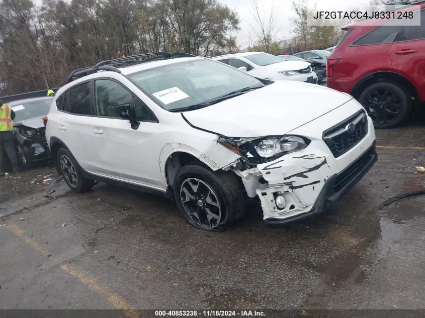 2018 Subaru Crosstrek 2.0I Premium VIN: JF2GTACC4J8331248 Lot: 40853238