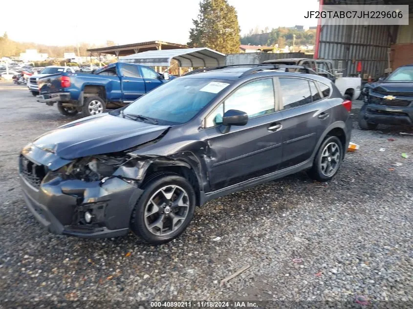 2018 Subaru Crosstrek 2.0I Premium VIN: JF2GTABC7JH229606 Lot: 40890211