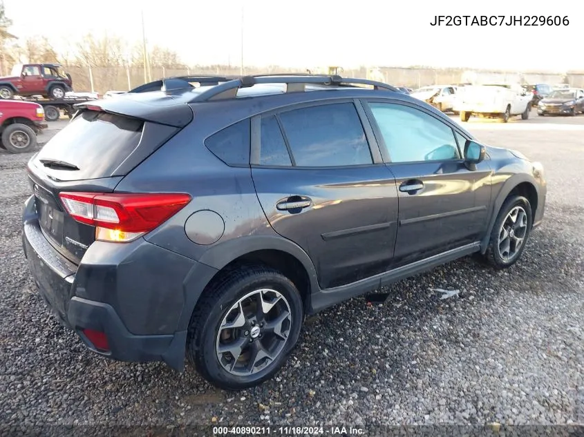 2018 Subaru Crosstrek 2.0I Premium VIN: JF2GTABC7JH229606 Lot: 40890211