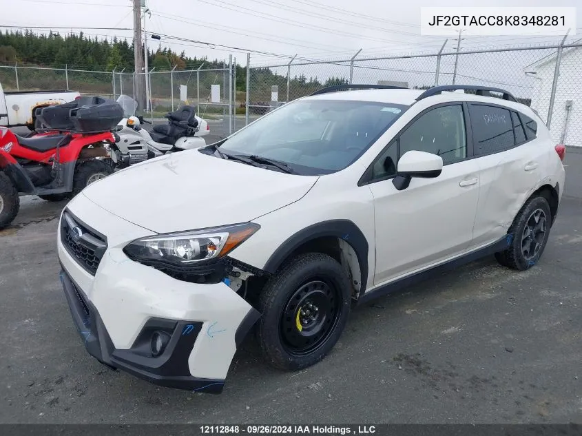 2019 Subaru Crosstrek VIN: JF2GTACC8K8348281 Lot: 12112848