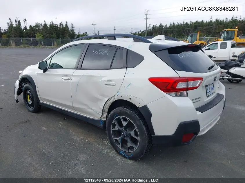 2019 Subaru Crosstrek VIN: JF2GTACC8K8348281 Lot: 12112848