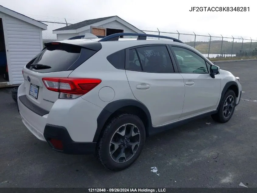 2019 Subaru Crosstrek VIN: JF2GTACC8K8348281 Lot: 12112848