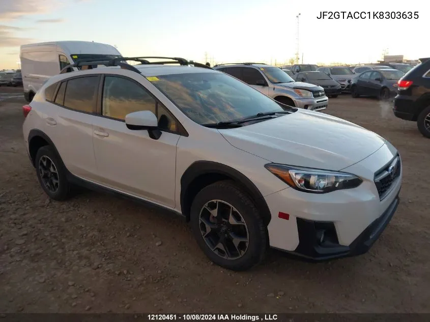 2019 Subaru Crosstrek Premium VIN: JF2GTACC1K8303635 Lot: 12120451