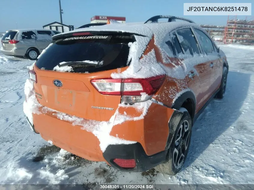 2019 Subaru Crosstrek Limited VIN: JF2GTANC6K8251478 Lot: 30048301